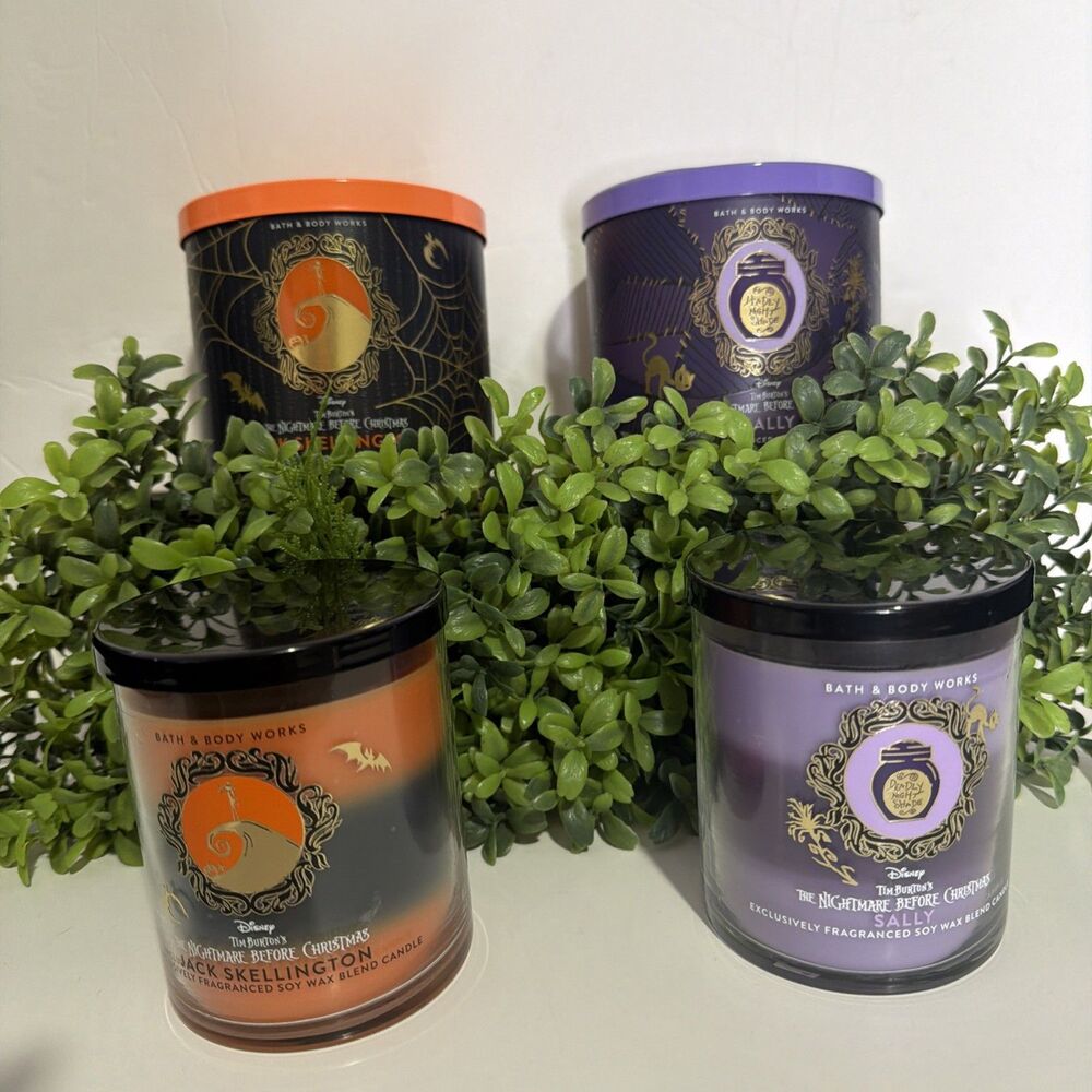 Bath & Body Works Nightmare Before Christmas  Candle Set Collection Jack & Sally